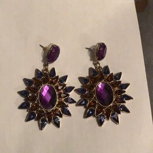 Burst gem earrings